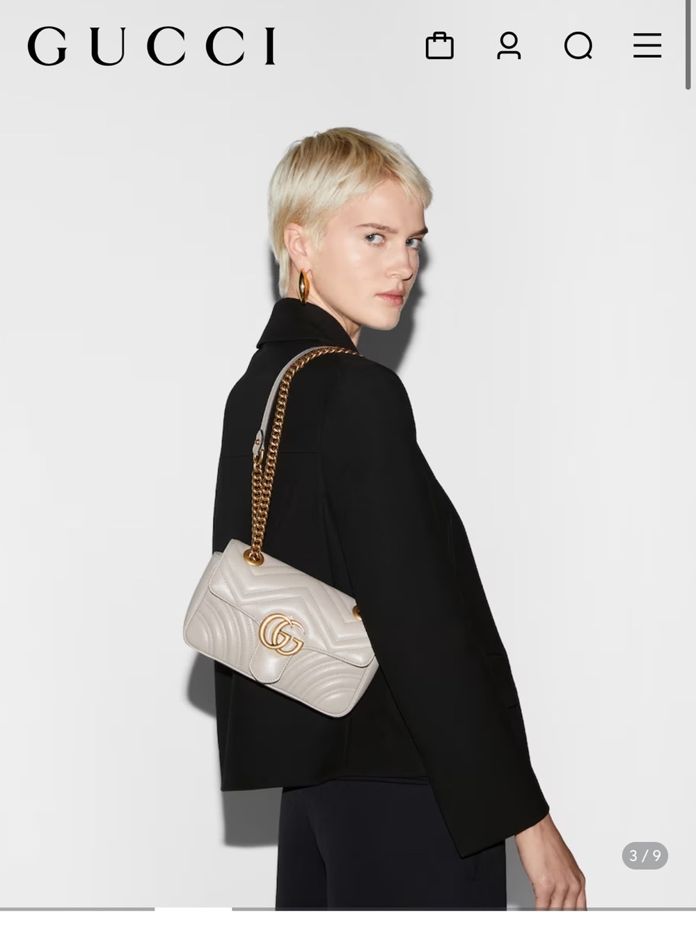 Gucci Matelassé GG Marmont Shoulder Bag small with Gold Hardware BNWT